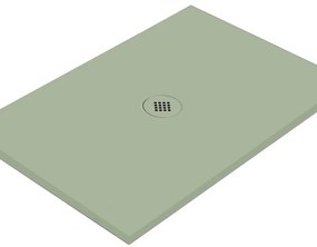 Piatto doccia in ceramica extra slim verde L 180 x L 90 cm