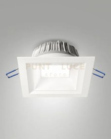 Davos faretto incasso bianco quadrato 20w 3000k 2100lm opale