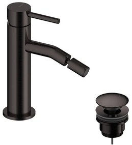 Rubinetto per bidet LOOP SANYCCES nero spazzolato lucido