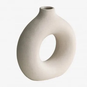 Vaso in ceramica Dalita ↑18 cm Beige Crema - Sklum