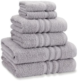 Set di asciugamani per viso e corpo tipo terry grigio chiaro in cotone 6 pz Zero Twist – Catherine Lansfield