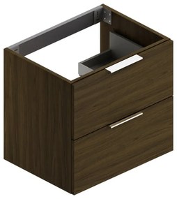 Mobile da bagno sotto lavabo Jnka legno noce L 60 x H 55 x P 45 cm 2 cassetti, lavabo non incluso