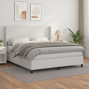 Giroletto A Molle Con Materasso Bianco 160x200 Cm İn Similpelle /