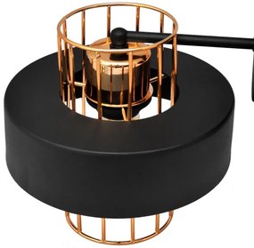 Applique VOLTA 1xE27/15W/230V 23 cm nero/oro