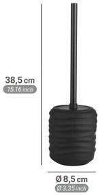 Scopino WC nero opaco in ceramica Illana – Wenko