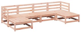 Set divani da giardino 6 pz in legno massello abete douglas