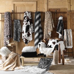 Coperta bianca in pelliccia finta 125x150 cm Mouton – douceur d'intérieur