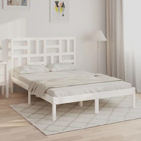 Giroletto Bianco İn Legno Massello 135x190 Cm Double /