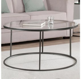 Tavolino BERLIN 60x45 cm nero/limpido