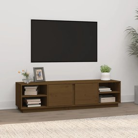 Mobile Porta Tv Ambra 156x40x40 Cm İn Legno Massello Di Pino /