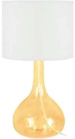 Tosel  Lampade d’ufficio lampada da comodino tondo vetro ambra e bianco  Tosel