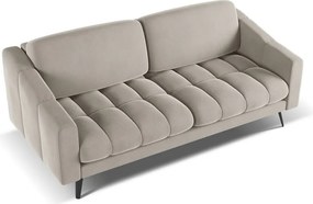 Divano beige con rivestimento in velluto 202 cm Nalu – Makamii