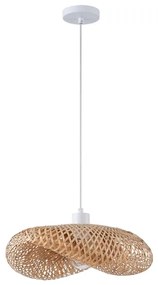 Lampadario a sospensione con filo 1xE27/40W/230V bambù
