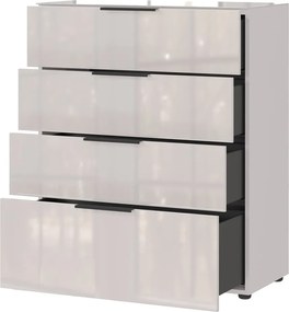 Cassettiera alta color crema 83x102 cm Oakland - Germania