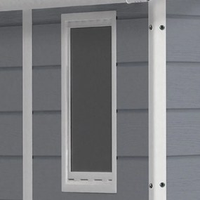 Casetta da Giardino Porta Attrezzi 185,8x236,8x227 cmin Resina Effetto Legno Keter Manor 6x8 Grigia...