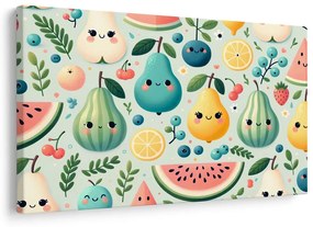 Quadro su tela – Frutta carina con faccine