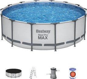 Bestway 5612X-5 Set piscina fuori terra Steel Pro MAX da 427x122 cm