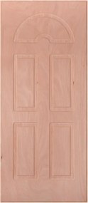 Pannello per porta blindata Okoumè impiallacciato prodotto senza rivestimento noce L 80  x H 210 cm, Sp 14 mm