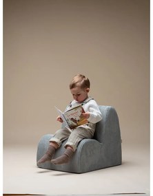 Poltrona per bambini color menta con rivestimento in velluto a coste Cloud – Wigiwama