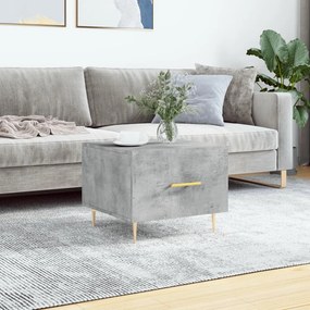 Tavolino Salotto Grigio Cemento 50x50x40 Cm Legno Multistrato /