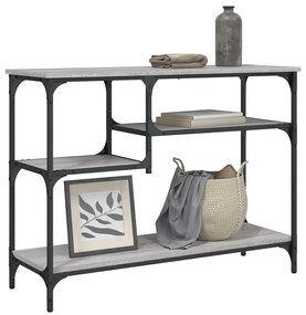 Tavolino Consolle Con Ripiani Grigio Sonoma 100x35x75 Cm /
