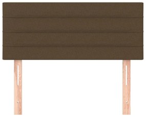 Testiera marrone scuro 100x5x78/88 cm in tessuto