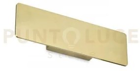 Zig zag square applique led smd 12,5 w on-off 1300 lm 3000 k ottone...