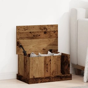 Scatola Portaoggetti Legno Antico 30x50x28 Cm Legno Multistrato /
