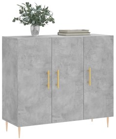 Credenza grigio cemento 90x34x80 cm in legno multistrato