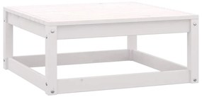 Set Divani da Giardino 7 pz Bianco in Legno Massello di Pino