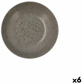 Piatto Fondo Ariane Oxide Ceramica Grigio (Ø 21 cm) (6 Unità)