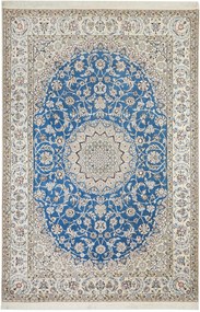 Nain Tappeto persiano 310 x 210 Blu (Iran) Annodato A Mano