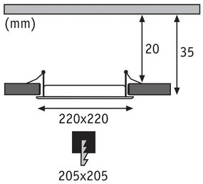Paulmann 92066 - LED/18W IP44 Lampada da incasso per bagno 230V