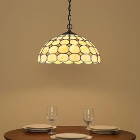 Brilagi - lampadario Tiffany in vetro colorato sospeso a catena DORAN 2xE27/60W/230V