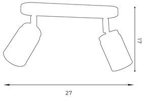 Faretto RENO 2xGU10/8W/230V bianco/cromo