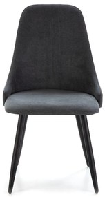 Sedie da pranzo grigio scuro in set di 4 Mani - Marckeric