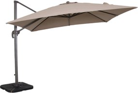 BACTRUS - ombrellone da giardino decentrato 3 x 3 m