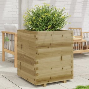 Fioriera Da Giardino 60x60x72,5 Cm İn Legno Di Pino Impregnato /
