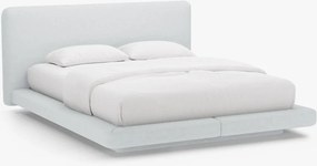 Letto imbottito Linea in tessuto strutturato Moly - 160x200 cm