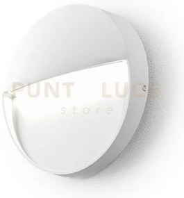 Ges984- segnapassi bianco a led 4000k 210lm 3w ip65 d.11cm tondo