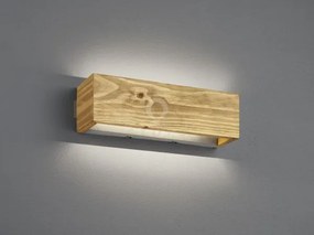 Brad applique led legno rettangolare bi-emissione con regolazione i...