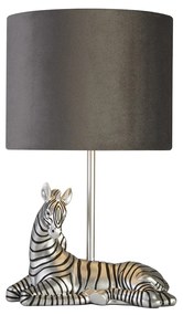 Abatjour Contemporaneo Zebra Policarbonato Argento Multicolor 1 Luce E27