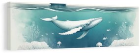 Quadro su tela – Balena tranquilla sotto il mare
