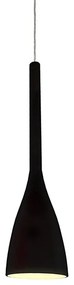 Ideal Lux - Sospensione a cavo FLUT 1xE14/40W/230V Ø 10,5 cm nero