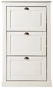 Scarpiera bianca in legno di pino Toby - Støraa