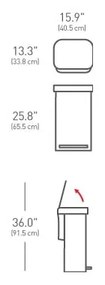 Bidone a pedale in acciaio inox 45 l - simplehuman