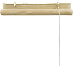 Tenda Avvolgibile in Bambù 80x220 cm Naturale