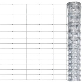 Recinzione Da Giardino İn Acciaio Zincato 50x1,5 M Argento /
