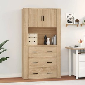 Credenza rovere sonoma in legno multistrato