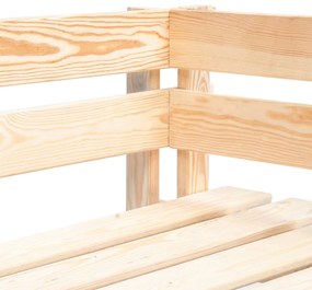 Divano Angolare da Giardino su Pallet Legno di Pino Impregnato